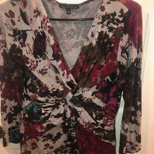 Flower Print 3/4 Sleeve Top